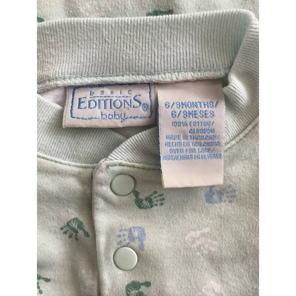 Vintage Basic Editions Baby handprint short romper size 6-9 months - Picture 3 of 3